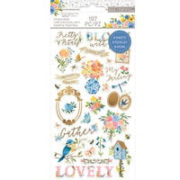 K and Company - Antique Garden Collection - Sticker Book - Gold Foil Accents