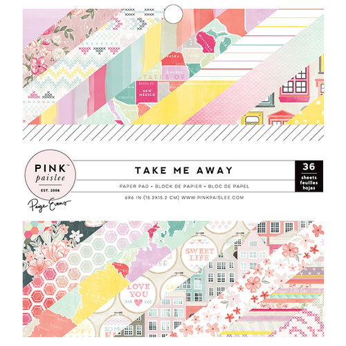 Pink Paislee - Take Me Away Collection - 6 x 6 Paper Pad
