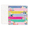 Pink Paislee - Oh My Heart Collection - 12 x 12 Double Sided Paper - Paper 21