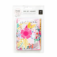 Pink Paislee - Oh My Heart Collection - Ephemera with Foil Accents