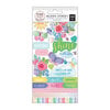 Pink Paislee - Bloom Street Collection - Cardstock Sticker Book with Iridescent Foil Accents