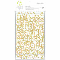 Studio Calico - Seven Paper - Baxter Collection - Puffy Stickers - Gold Foil Alphabet