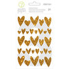 Studio Calico - Seven Paper - Amelia Collection - Chipboard Stickers - Gold Glitter Hearts