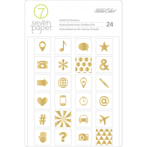 Studio Calico - Seven Paper - Amelia Collection - Cardstock Stickers with Foil Accents - Icons