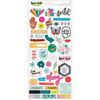 Amy Tangerine - Brave and Bold Collection - 6 x 12 Cardstock Sticker Sheet - Iridescent Foil Accents