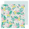 Maggie Holmes - Garden Party Collection - 12 x 12 Double Sided Paper - Wildflower