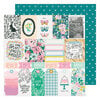 Maggie Holmes - Garden Party Collection - 12 x 12 Double Sided Paper - Happy Day