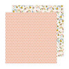 Jen Hadfield - Reaching Out Collection - 12 x 12 Double Sided Paper - Rainbow and Blossoms