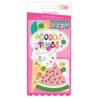 Damask Love - Life's a Party Collection - Embellishments - Vellum Confetti Shapes with Foil Accents
