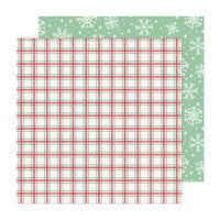 Crate Paper - Busy Sidewalks Collection - Christmas - 12 x 12 Double Sided Paper - Snow Day