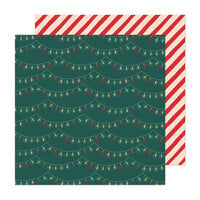 Crate Paper - Busy Sidewalks Collection - Christmas - 12 x 12 Double Sided Paper - Holiday Glow