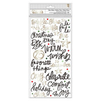 Vicki Boutin - Warm Wishes Collection - Christmas - Thickers - Phrases - Champagne Gold Foil Accents