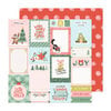 Crate Paper - Mittens and Mistletoe Collection - Christmas - 12 x 12 Double Sided Paper - Holly Jolly