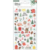 Crate Paper - Mittens and Mistletoe Collection - Christmas - Puffy Stickers