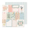 Crate Paper - Gingham Garden Collection - 12 x 12 Double Sided Paper - Be Kind