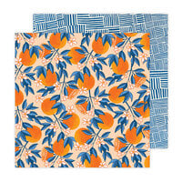 Jen Hadfield - Flower Child Collection - 12 x 12 Double Sided Paper - Orange You Happy