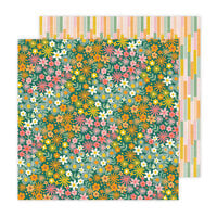 Jen Hadfield - Flower Child Collection - 12 x 12 Double Sided Paper - Groovy Greenery