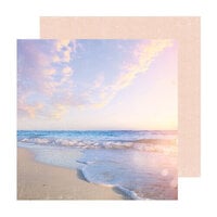 Heidi Swapp - Set Sail Collection - 12 x 12 Double Sided Paper - Sunset Beach