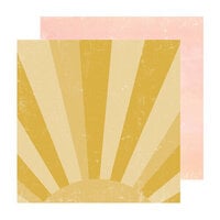 Heidi Swapp - Set Sail Collection - 12 x 12 Double Sided Paper - Sun