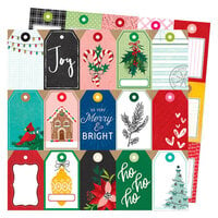 Vicki Boutin - Peppermint Kisses Collection - Christmas - 12 x 12 Double Sided Paper - Tags