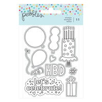 Pebbles - All The Cake Collection - Clear Acrylic Stamps