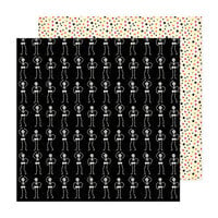 American Crafts - Happy Halloween Collection - 12 x 12 Double Sided Paper - Skeletons