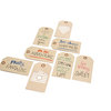 American Crafts - Finders Keepers Collection - Embroidered Tags - Kraft