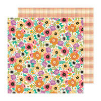 American Crafts - April and Ivy Collection - 12 x 12 Double Sided Paper - Bright Blossoms