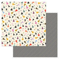 American Crafts - Life Of The Party Collection - 12 x 12 Double Sided Paper - Celebration