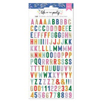 American Crafts - Life Of The Party Collection - Puffy Stickers - Alpha - Gold Foil