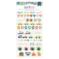 American Crafts - Coast-To-Coast Collection - Puffy Stickers - Icons