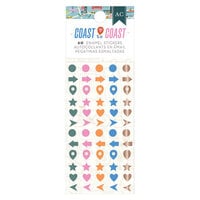 American Crafts - Coast-To-Coast Collection - Enamel Dots - Gold Foil