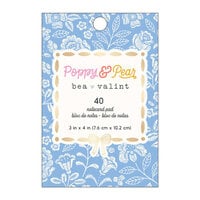 Bea Valint - Poppy and Pear Collection - 3 x 4 Notecard Pad