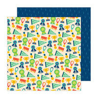 Pebbles - Cool Boy Collection - 12 x 12 Double Sided Paper - Awards