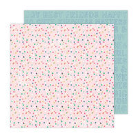 Pebbles - Cool Girl Collection - 12 x 12 Double Sided Paper - Party Dots
