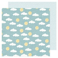 American Crafts - Hello Little Boy Collection - 12 x 12 Double Sided Paper - Happy Skies