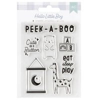 American Crafts - Hello Little Boy Collection - Clear Acrylic Stamps - Mini