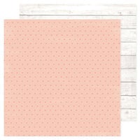 American Crafts - Hello Little Girl Collection - 12 x 12 Double Sided Paper - Hearts