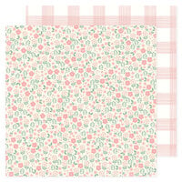 American Crafts - Hello Little Girl Collection - 12 x 12 Double Sided Paper - Floral