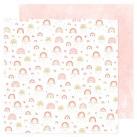 American Crafts - Hello Little Girl Collection - 12 x 12 Double Sided Paper - Rainbows