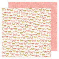 American Crafts - Hello Little Girl Collection - 12 x 12 Double Sided Paper - Butterflies