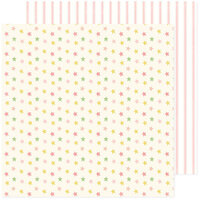 American Crafts - Hello Little Girl Collection - 12 x 12 Double Sided Paper - Twinkle