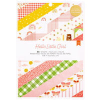 American Crafts - Hello Little Girl Collection - 6 x 8 Paper Pad