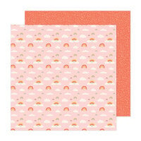 Pebbles - Sunny Bloom Collection - 12 x 12 Double Side Paper - Rainbow