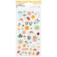 Pebbles - Sunny Bloom Collection - Puffy Stickers - Icons