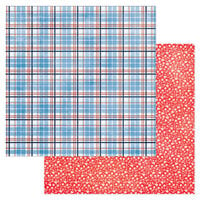 American Crafts - Flags And Frills Collection - 12 x 12 Double Sided Paper - Backyard BBQ
