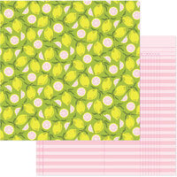 American Crafts - Whatevs Collection - 12 x 12 Double Sided Paper - Lemonade