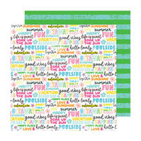 Pebbles - Fun In The Sun Collection - 12 x 12 Double Sided Paper - Getaway