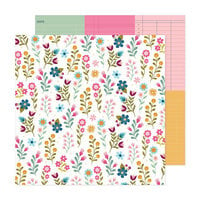 Pink Paislee - Joyful Notes Collection - 12 x 12 Double Sided Paper - Sincerely