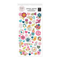 Pink Paislee - Joyful Notes Collection - Puffy Stickers - Icons